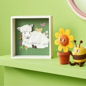 Target Spritz Easter Green & White Lamb Spring shadowbox Wooden Sign Tray